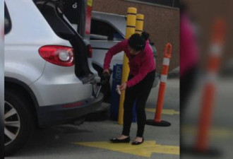 大妈在加油站用汽油洗车！加拿大中国移民躺枪