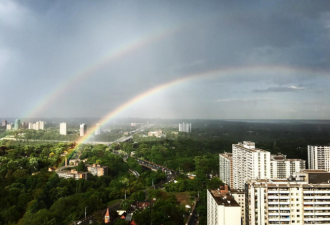 你见到了吗？多伦多的落日美极了还有双彩虹！