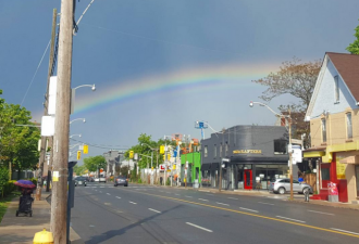 你见到了吗？多伦多的落日美极了还有双彩虹！