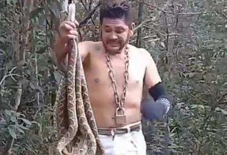 巴西环保人士咬6条响尾蛇抗议亚马逊森林遭伐
