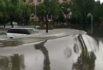 南京大暴雨 !小偷站在齐腰积水里辨认现场