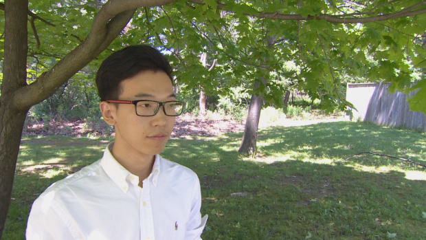 Dwight Wu said he and fellow student John Feng, who've only been in Canada for three weeks, were shocked at a cleaning bill from Uber last Saturday.