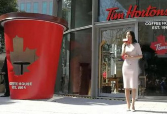 实拍！Tim Hortons上海店开业 有人排队18小时