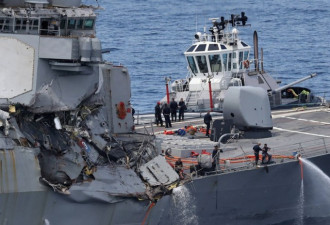 美军舰被撞细节曝光：7士兵困船舱活活淹死