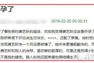 网友晒照爆料唐艺昕怀孕 唐艺昕双手搭在腹部