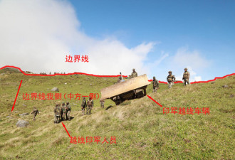 中国展示照片证据可清楚地看到印军越界入境