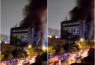 成都一栋大厦突发大火，浓烟沖天，28人被救出