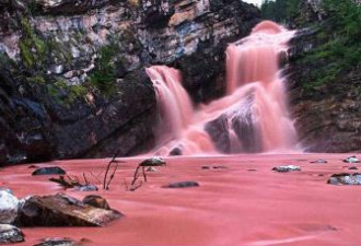 这个夏天一定要去！加拿大的粉色瀑布，美哭了