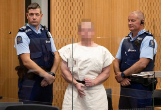 新西兰杀人魔出庭，狂妄比“白色力量”手势