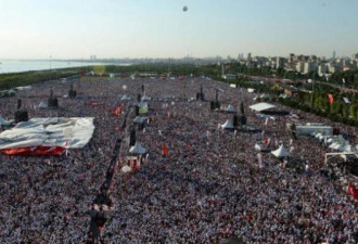 从安卡拉走到伊斯坦布尔 土耳其几十万人大游行