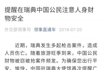 外交部提醒:中国游客被盗抢50余起0侦破
