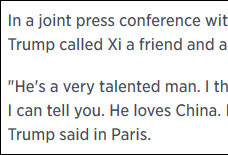 特朗普访问法国会见马克龙 两人大赞中国领导人