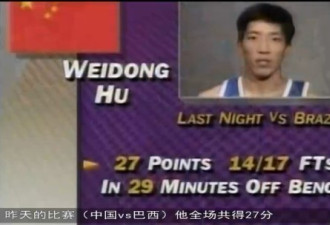 第一个在美国梦之队头上扣篮的中国人 他是谁？