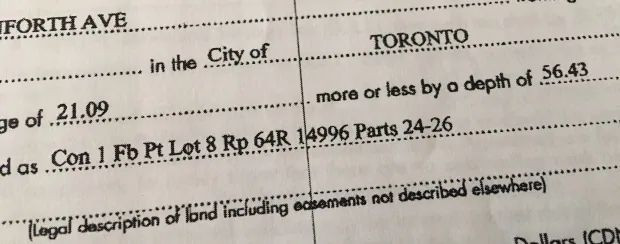 Toronto property documents
