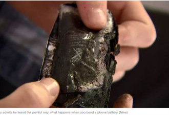 Teenager故意弯折手机致电池爆炸 被紧急送医