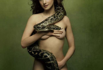 世界最美艳的女明星，都与恐怖的蛇拍过合影