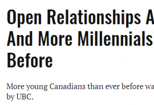 出轨合理？数百万加拿大年轻人喜欢开放性关系