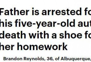 5岁女孩不想写家庭作业遭父亲暴打至昏迷