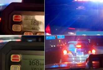 多伦多警方上周给 67 名飙车者开罚单