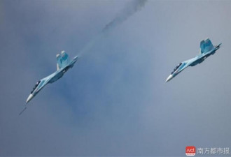 中俄战机开赛前一天 两国训练照片曝光