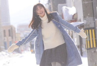 秦岚北海道唯美写真曝光 装扮甜美可人非常少女