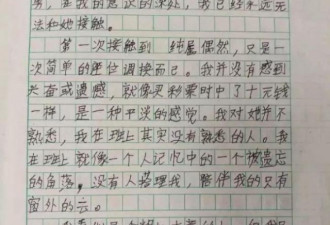 小学生“暗恋”作文惊呆网友：文笔逆天