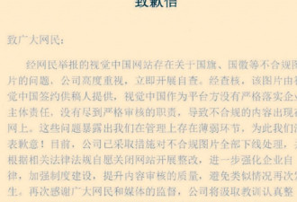 遭中国官方重罚后，视觉中国发布整改进展声明