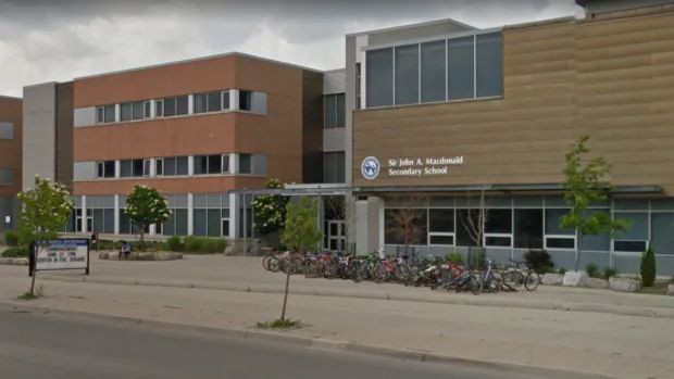 The Elementary Teachers' Federation of Ontario has voted to urge school boards to remove John A. Macdonald's name from public schools, such as this one in Waterloo, Ont.