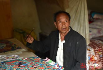 中国大山里的农民画家 作品出国展览被高价买走
