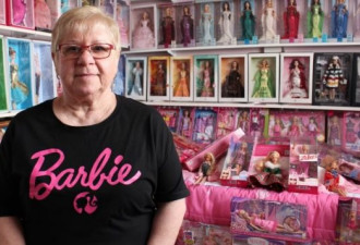 加拿大一位女子在家中收藏了约3000个芭比娃娃