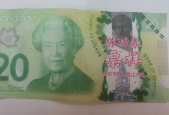 上次是50元这回20元 加拿大再现印汉字假钞！