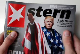 这本杂志封面上 川普做出纳粹致敬手势