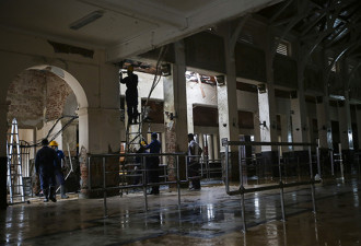 斯里兰卡爆炸教堂内部清理 工人：仍有血腥味