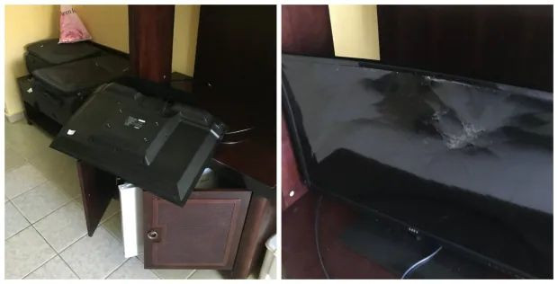cuba damaged tv