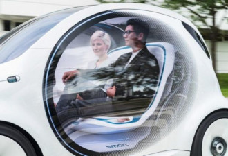 Smart自动驾驶电动概念车：能坐2人漂亮极了