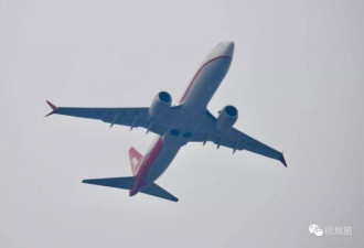 今天一早,一架波音737MAX飞机从上海飞走了