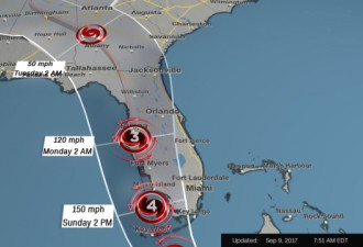 佛罗里达已强风降雨 电脑模拟迈阿密最糟什么样