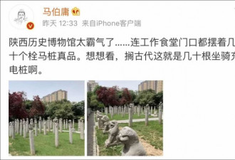 大户人家！陕西历史博物馆食堂门口摆文物珍品