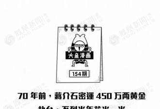 70年前蒋介石运450万两黄金赴台 半年花光一半