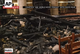 巴黎圣母院火灾后详细内景曝光: 玫瑰花窗幸存