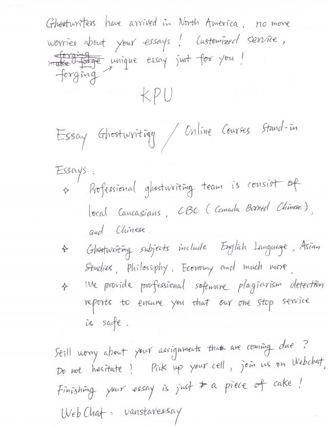 ghost writing