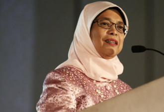 新加坡首位女总统“自动当选” 千人静坐抗议