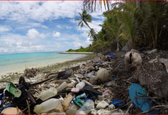 澳洲旅游胜地科科斯群岛海滩变成塑料垃圾坟场