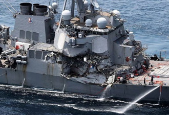 美军舰连发撞船事故 麦凯恩吁停止官兵超时工作
