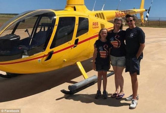 美国10岁女孩搭父亲直升机上学：开车太堵了