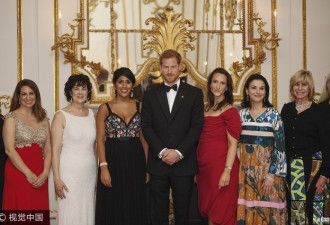 哈里王子出席晚宴 获金融界美女簇拥人气旺
