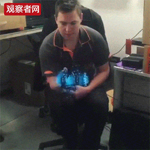 外国网友晒中国产LED电风扇 酷炫3D效果引围观