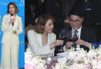 千亿媳妇徐子淇穿帅气出席晚宴，老公胖了一圈