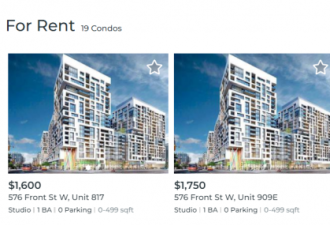 多伦多迷你公寓 不足480呎不能做饭租金2000+