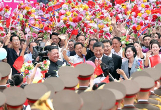 国事访问与军事亮拳，中国和美国博弈朝鲜半岛